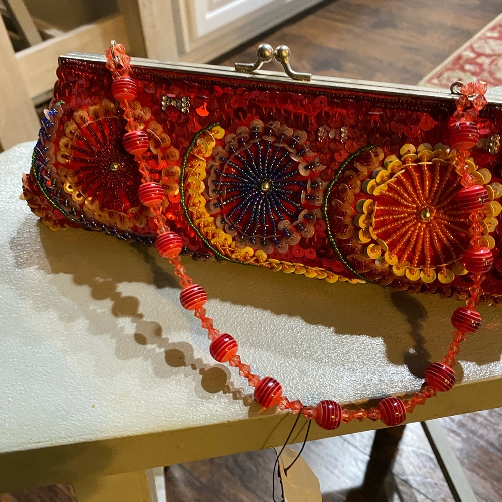 Vintage beaded clutch